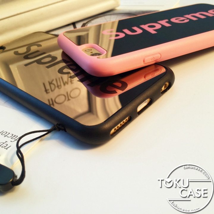 SUPREME iphone8 ケース 鏡面