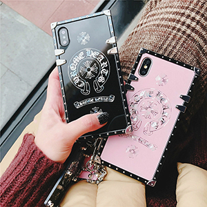 クロムハーツ iphone7/Xケース トランク型 CHROME HEARTS iphone8カバー おしゃれ アイフォン7plusケース ストラップ付き iphone8PLUSケース ブランド カッコイイ iphone6s PLUSケース ソフト レディース