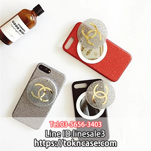 シャネル iPhone7ケース ミラーつき アイフォン7プラスケース CHANEL キラキラ iPhone8カバー ジャケット iPhone8plusスマホケース chanel 三色揃い