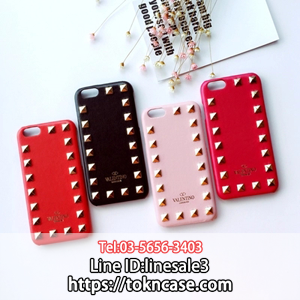 ヴァレンティノ iphoneX/8ケース リベット付き Valentino iphone7 iphone7sケース レザー iphone7PLUSケース ブランド ジャケット アイホーン6S 6Sプラス保護ケース おしゃれ 4色 送料無料