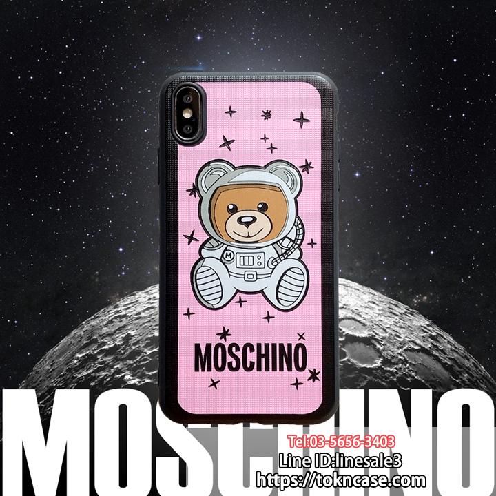 iPhoneXS カバー MOSCHINO 宇宙飛行士